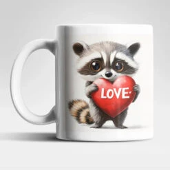 Liebe Love Waschbär Valentinstag Kaffeetasse Teetasse Tasse Geschenkidee 325 Ml