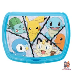 Pokemon Pikachu Kinder 4 Teiliges Set Brotdose Trinkflasche Messer Und Gabel -Bekleidung Peripherie 08038 B