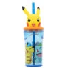 Pokemon Pikachu 3D Deckel Kinder Trinkbecher Becher Mit Integriertem Halm 2 Pokemon Pikachu 3D Deckel Kinder Trinkbecher Becher Mit Integriertem Halm -Bekleidung Peripherie 08066 A