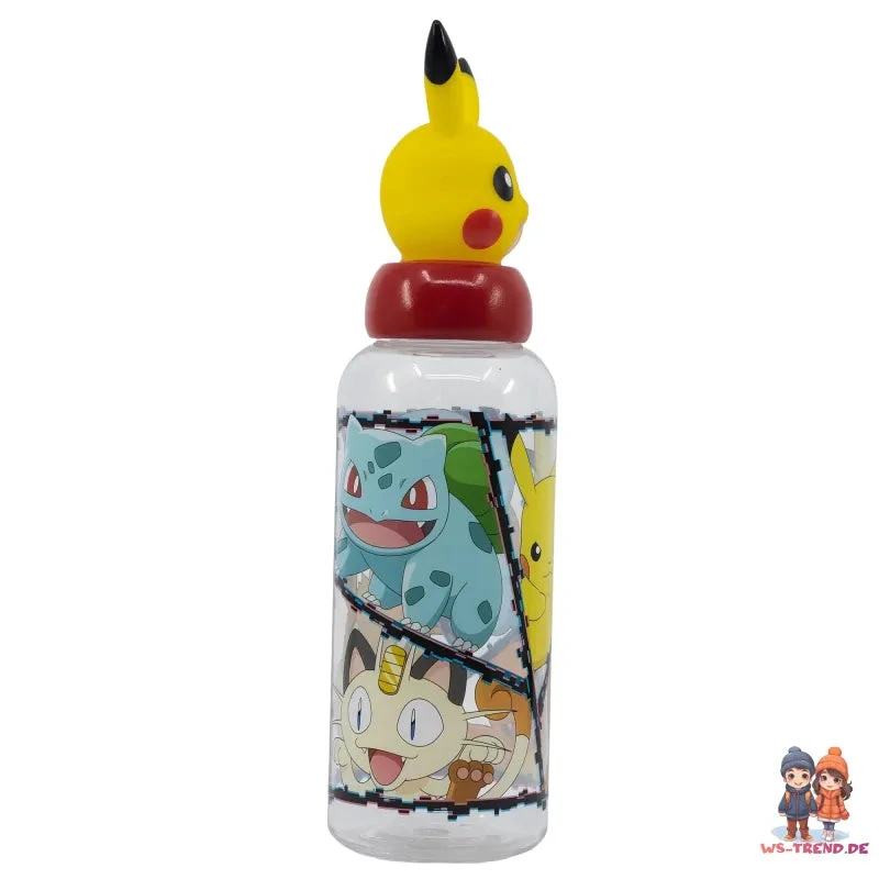 Pokemon Pikachu 3D Deckel Kinder Wasserflasche Trinkflasche 4 Pokemon Pikachu 3D Deckel Kinder Wasserflasche Trinkflasche – Bild 2