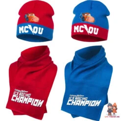 Disney Cars Lightning McQueen Kinder Wintermütze Plus Schal