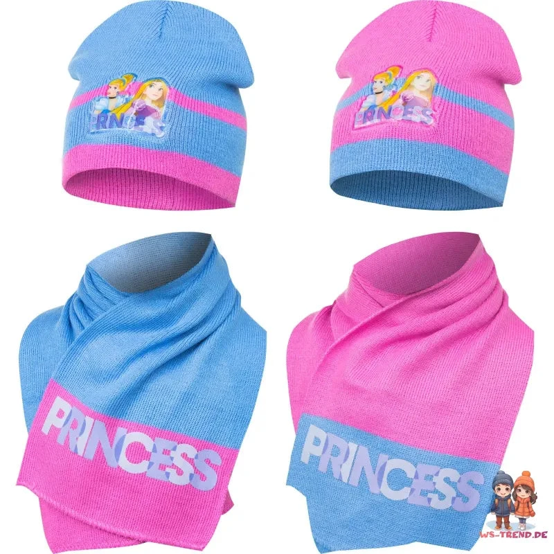 Disney Prinzessinnen Kinder Herbst Wintermütze Plus Schal 3 Disney Prinzessinnen Kinder Herbst Wintermütze Plus Schal