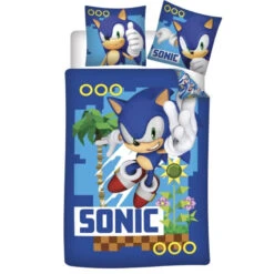 Sonic Kinder Mikrofaser Bettwäsche 2tlg Set 135/140x200 63x63 Cm