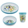 Stor Bluey Und Bingo Kinder Geschirr-Set 3 Teilig Becher Teller Schüssel Antirutsch