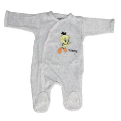 Looney Tunes Tweety Baby Kleinkind Velour Body Strampler Einteiler