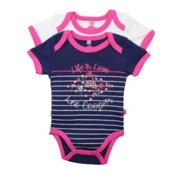 Lee Cooper 2er Set Baby Kleinkind Kurzarm Body Einteiler