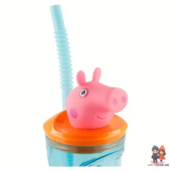 Peppa Pig Wutz 3D Deckel Kinder Trinkbecher Becher Integriertem Halm 360ml -Bekleidung Peripherie 16079449