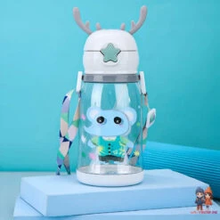 Elefant 3D Deckel Kinder Wasserflasche Trinkflasche Flasche Gurt Halm 600 Ml -Bekleidung Peripherie 16298207