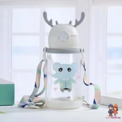 Elefant 3D Deckel Kinder Wasserflasche Trinkflasche Flasche Gurt Halm 600 Ml -Bekleidung Peripherie 16298208