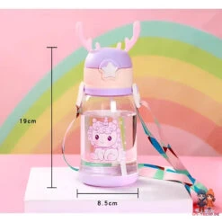 Einhorn 3D Deckel Kinder Wasserflasche Trinkflasche Flasche Gurt Halm 600 Ml -Bekleidung Peripherie 16298235