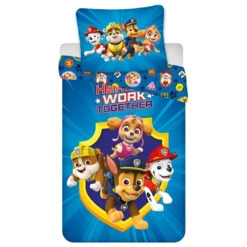 Paw Patrol Chase Skye Kinder Bettwäsche 2tlg. Set 135-140x200 65x65 Cm