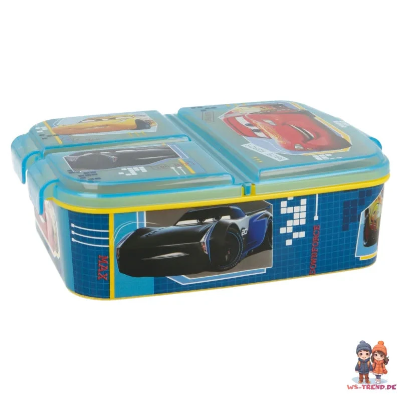 Disney Cars Lightning McQueen 2 Tlg. Lunch Set 3Kammer Brotdose Alu-Trinkflasche 4 Disney Cars Lightning McQueen 2 Tlg. Lunch Set 3Kammer Brotdose Alu-Trinkflasche – Bild 2