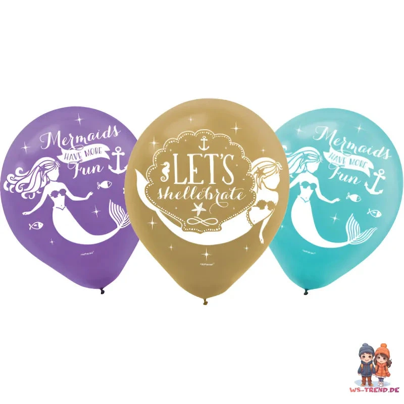 AMSCAN Meerjungfrau Mädchen Kinder Geburtstag Deko Set 39 Tlg. Partyset 5 AMSCAN Meerjungfrau Mädchen Kinder Geburtstag Deko Set 39 Tlg. Partyset – Bild 3