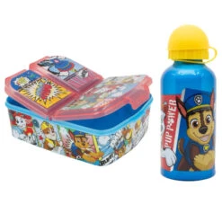 Paw Patrol Chase Marshall Rubble 2 Tlg Kinder Set Brotdose Alu-Trinkflasche