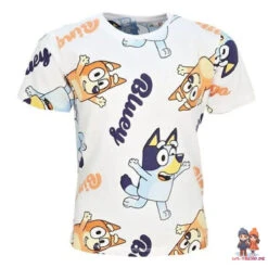 Bluey Bingo Kinder Jungen Kurzarm T-Shirt Shirt Größe 104 Bis 122 Baumwolle