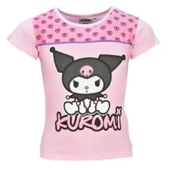 Hello Kitty Kuromi Kinder Mädchen Kurzarm T-Shirt Shirt Gr 98 Bis 128, Baumwolle