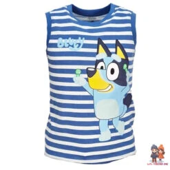 Bluey Bingo Kinder Jungen ärmellos T-Shirt Shirt Größe 104 Bis 122 Baumwolle