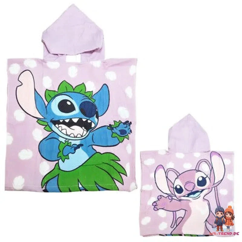 Disney Lilo Stitch Kinder Mädchen Mikrofaser Poncho Badetuch 55x110 Cm 3 Disney Lilo Stitch Kinder Mädchen Mikrofaser Poncho Badetuch 55x110 Cm
