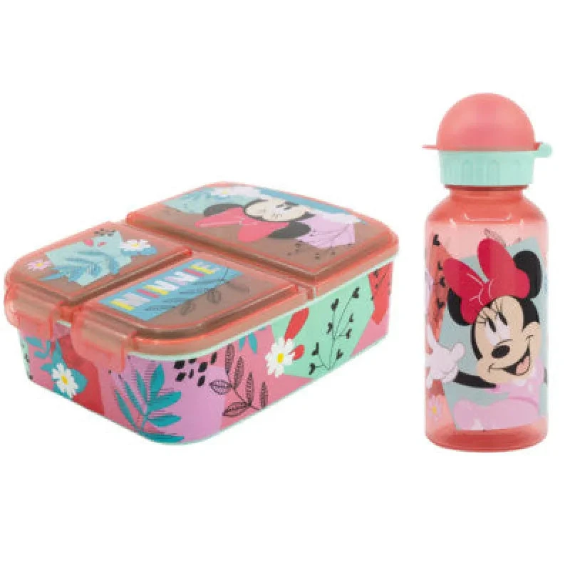 Stor Disney Minnie Maus 2 Tlg Kinder Lunch Set Brotdose Trinkflasche 370 Ml 3 Stor Disney Minnie Maus 2 Tlg Kinder Lunch Set Brotdose Trinkflasche 370 Ml