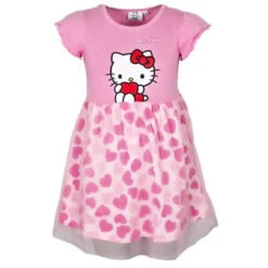 HELLO KITTY Kinder Mädchen Sommerkleid Kleid Gr 92-116 100% Baumwolle