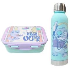 Disney Lilo Und Stitch Angel 2 Tlg. Set Brotdose Plus XL Trinkflasche 750 Ml