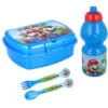 Stor Super Mario Luigi Kinder 4 Teiliges Set Brotdose Gabel Löffel Trinkflasche