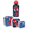 Marvel Spiderman Spidey 4 Tlg Kinder Set 3x Snackbox XL Alu Trinkflasche 500 Ml