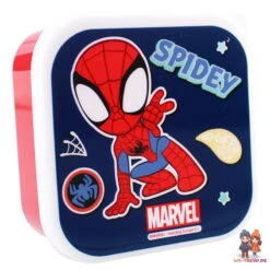 Marvel Spiderman Spidey 4 Tlg Kinder Set 3x Snackbox XL Alu Trinkflasche 500 Ml -Bekleidung Peripherie 201 00424 blue 201 00424 blue 4