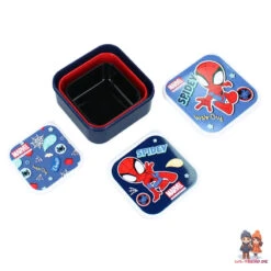 Marvel Spiderman Spidey 4 Tlg Kinder Set 3x Snackbox XL Alu Trinkflasche 500 Ml -Bekleidung Peripherie 201 00424 blue 201 00424 blue 4set