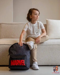 Marvel Jungen Rucksack Backpack Tasche Plus Trinkflasche Gr.43x30x14 Cm -Bekleidung Peripherie 204 4618 black 204 4618 portret