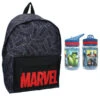 Marvel Jungen Rucksack Backpack Tasche Plus Trinkflasche Gr.43x30x14 Cm -Bekleidung Peripherie 204 4618 black 204 4618 0