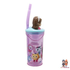 Stor Gabbys Dollhouse 3D Kinder Mädchen Trinkbecher Becher Mit Halm 360 Ml -Bekleidung Peripherie 21266 C