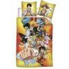 Anime One Piece Ruffy Jungen Bettwäsche 2tlg. Set 135-140x200 65x65 Baumwolle -Bekleidung Peripherie 2USP00001109