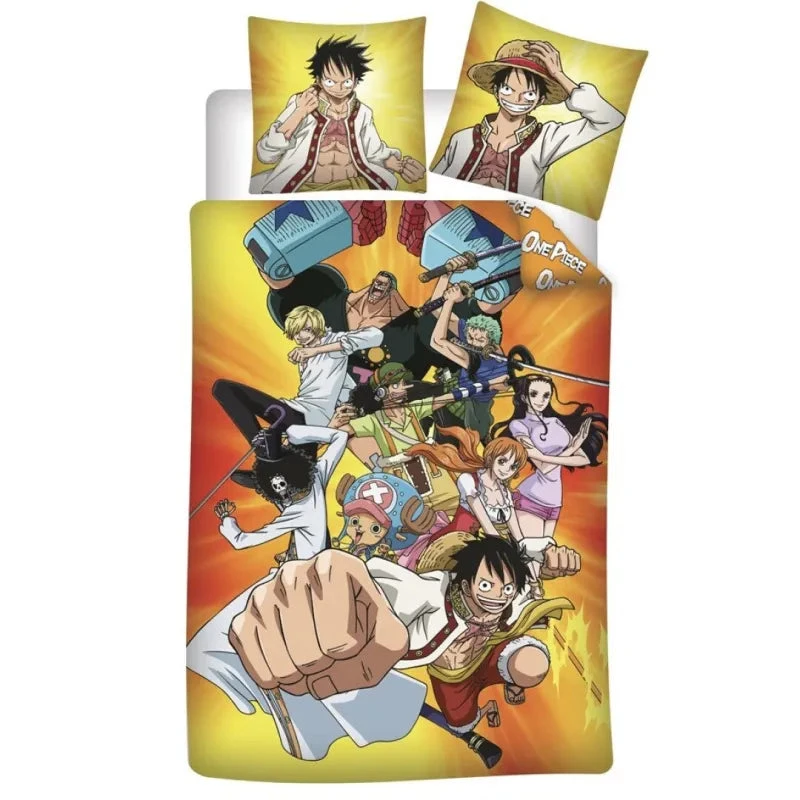 Anime One Piece Ruffy Jungen Bettwäsche 2tlg. Set 135-140x200 65x65 Baumwolle 3 Anime One Piece Ruffy Jungen Bettwäsche 2tlg. Set 135-140x200 65x65 Baumwolle