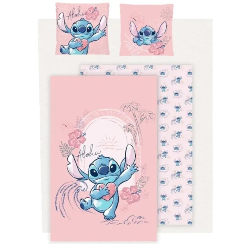 Disney Stitch Kinder Bettwäsche 2tlg. Set 135-140x200 65x65 100% Baumwolle 3 Disney Stitch Kinder Bettwäsche 2tlg. Set 135-140x200 65x65 100% Baumwolle
