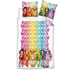 Rainbow High Girls Kinder Bettwäsche 2tlg. Set 135-140x200 65x65