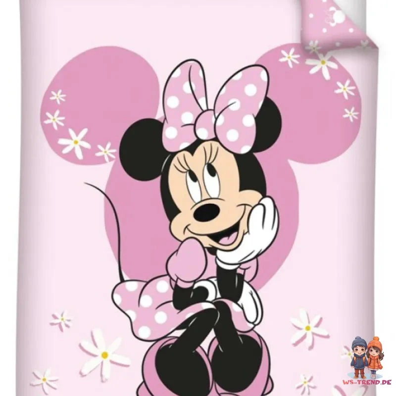 Disney Minnie Maus Kinder Bettwäsche 2tlg. Set 135-140x200 65x65 Cm 4 Disney Minnie Maus Kinder Bettwäsche 2tlg. Set 135-140x200 65x65 Cm – Bild 2