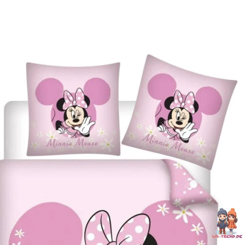Disney Minnie Maus Kinder Bettwäsche 2tlg. Set 135-140x200 65x65 Cm 5 Disney Minnie Maus Kinder Bettwäsche 2tlg. Set 135-140x200 65x65 Cm – Bild 3