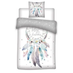 Traumfänger DreamCatcher Kinder Bettwäsche 2tlg. Set 135x200 80x80 Cm