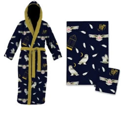 Harry Potter Hogwarts 3 Tlg Set Kinder Bademantel Handtuch Handschuh