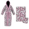 Hallo Kitty Kinder Mädchen 3 Tlg. Set Bademantel Handtuch Handschuh