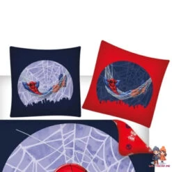Marvel Spiderman Kinder Bettwäsche 2tlg. Set 135-140x200 65x65 Cm -Bekleidung Peripherie 2USP00001545b