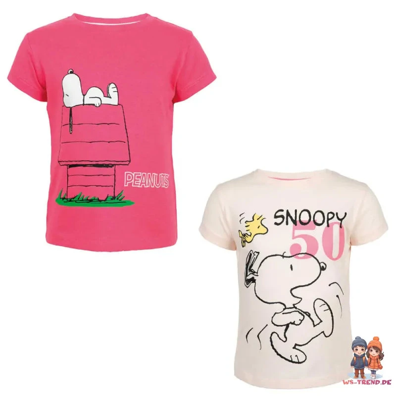 Peanuts Snoopy Kinder Mädchen Kurzarm T-Shirt Shirt 3 Peanuts Snoopy Kinder Mädchen Kurzarm T-Shirt Shirt