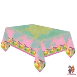 AMSCAN Pferde Mädchen Geburtstag Deko Set 37 Tlg. Geschirr Kinder Partyset Tischdecke -Bekleidung Peripherie 4023378 9911591 2 3 600
