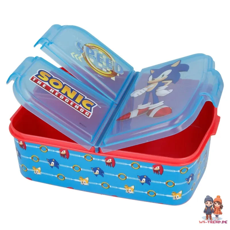 Stor Sonic The Hedgehog 2 Tlg. Lunch Set Brotdose Mit 3 Kammern XL Alu-Trinkflasche 8 Stor Sonic The Hedgehog 2 Tlg. Lunch Set Brotdose Mit 3 Kammern XL Alu-Trinkflasche – Bild 6