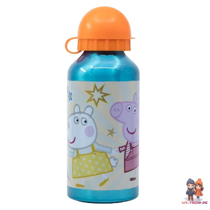 Peppa Wutz Pig 4 Teiliges Kinder Set 3 Kammern Brotdose Alu-Trinkflasche Besteck 11 Peppa Wutz Pig 4 Teiliges Kinder Set 3 Kammern Brotdose Alu-Trinkflasche Besteck – Bild 9
