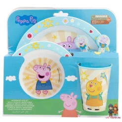 Stor Peppa Wutz Kinder Geschirr-Set 5 Teilig Becher Teller Schüssel Besteck -Bekleidung Peripherie 41260 B