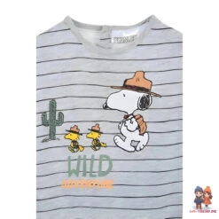 Snoopy Love Baby Kleinkind Kurzarm Body Strampler -Bekleidung Peripherie 465x465 0 EV0086.BIO LGY D