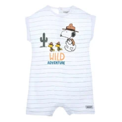 Snoopy Love Baby Kleinkind Kurzarm Body Strampler -Bekleidung Peripherie 465x465 0 EV0086.BIO WH