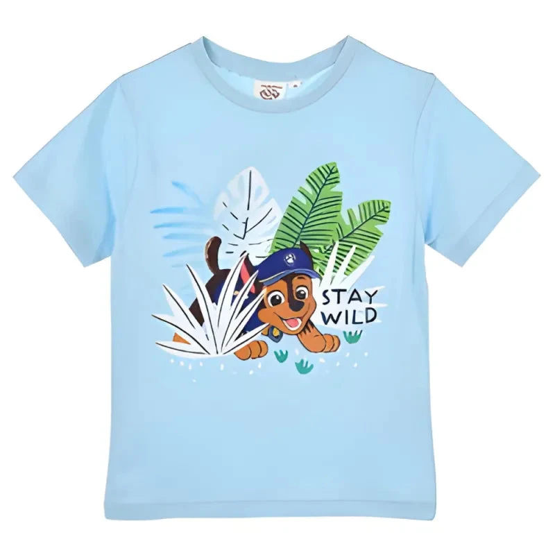 Paw Patrol Chase Kinder Jungen Kurzarm T-Shirt Shirt 3 Paw Patrol Chase Kinder Jungen Kurzarm T-Shirt Shirt
